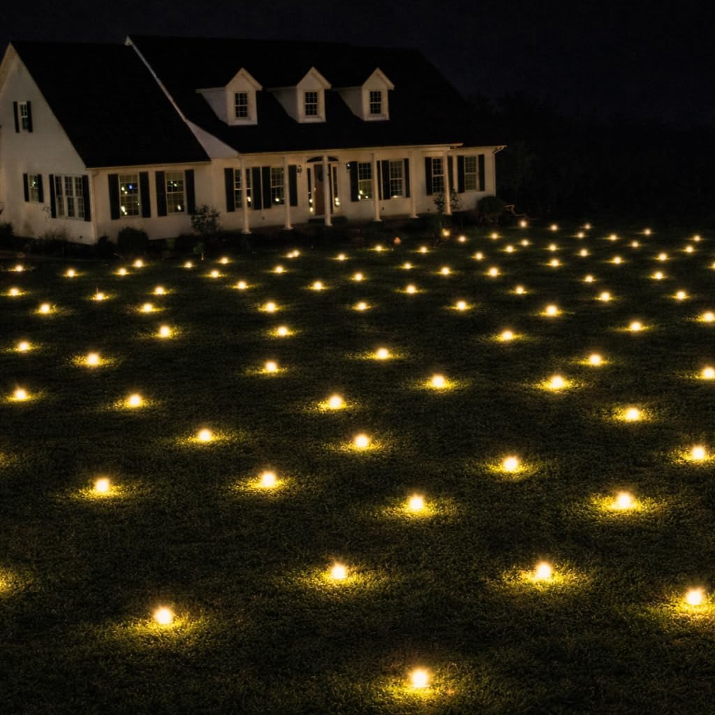 Cover Your Entire Lawn with Lights in Minutes – Outdoor LED Yard Lighting Decoration – No Ladders or Tools –