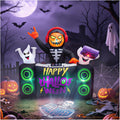 BORGOVA 6 FT Halloween Inflatable Pumpkin Grim Reaper DJ Outdoor Décor / LED Projector Lighting, Fast Auto