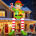 10 ft Inflatable Elf Holding Teddy Bear, Christmas outdoor decoration
