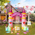 HZGDEJTG 10FT Birthday Arch Outdoor Inflatable Decoration with LED Lights