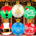6 Pcs 24 Inch Inflatable Ornaments Balls Outdoor, Giant Inflatable Ornaments, Reusable Blow Up Christmas