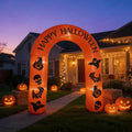 Luxepick 7.5FT Halloween Inflatable Archway with LED Lights / Happy Halloween Blow up Arch Entrance Decor for