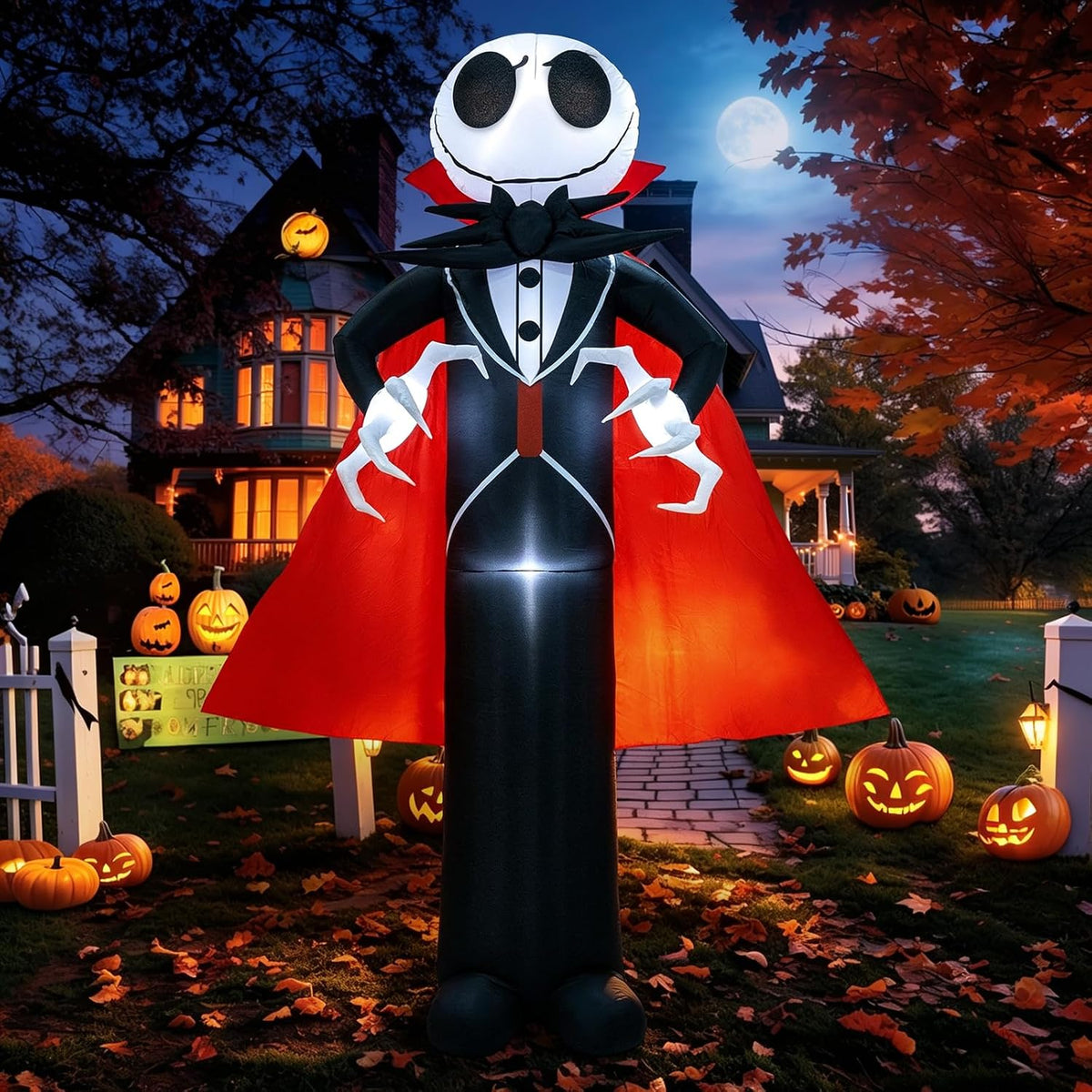 Joyido 12FT Halloween Inflatables Skeleton Blow Up for Halloween Party / Giant scary Skeleton Blow up with