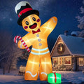 OurWarm 12FT Christmas Inflatables, Giant Gingerbread Christmas Decorations / Gingerbread Inflatable Christ