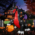 10Ft Halloween Inflatable Dragon Outdoor Blow Up Holiday Yard Decorations / Built-in 17 LED Lights, Giant